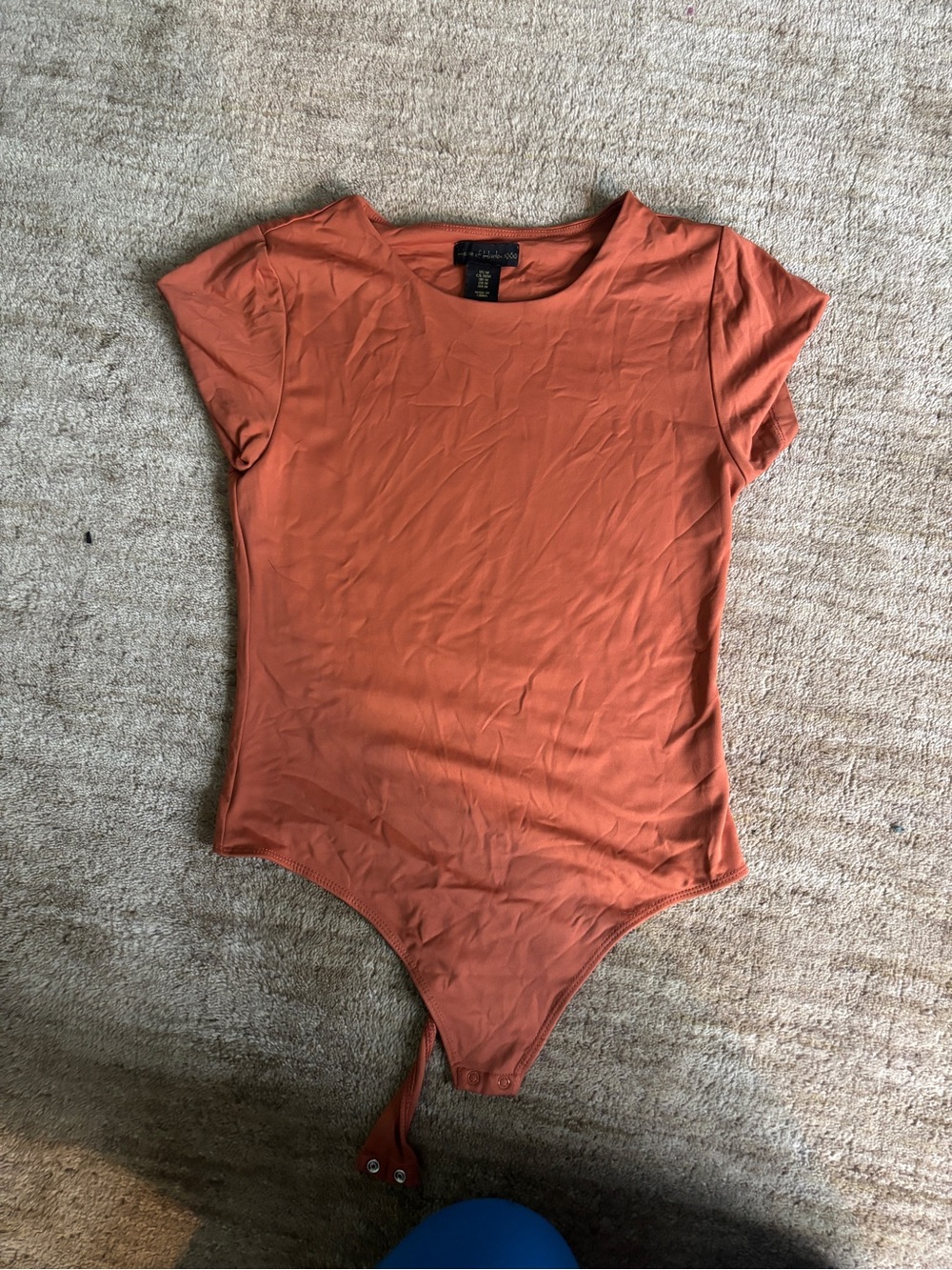 House of Harlow 1960 Burnt Orange Crewneck Bodysuit
